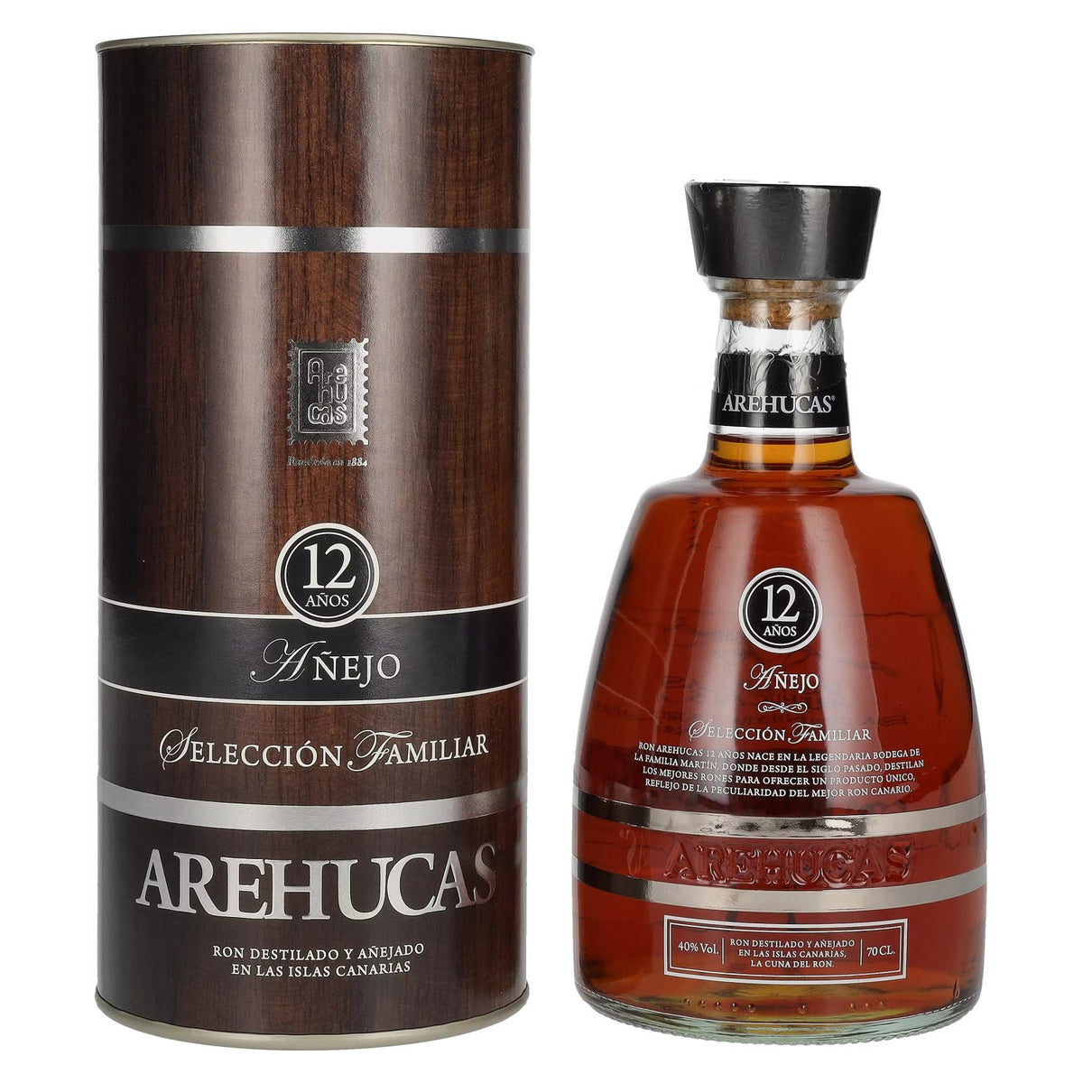 Ron Arehucas 12 Años Añejo Selección Familiar 40% Vol. 0,7l in gift box