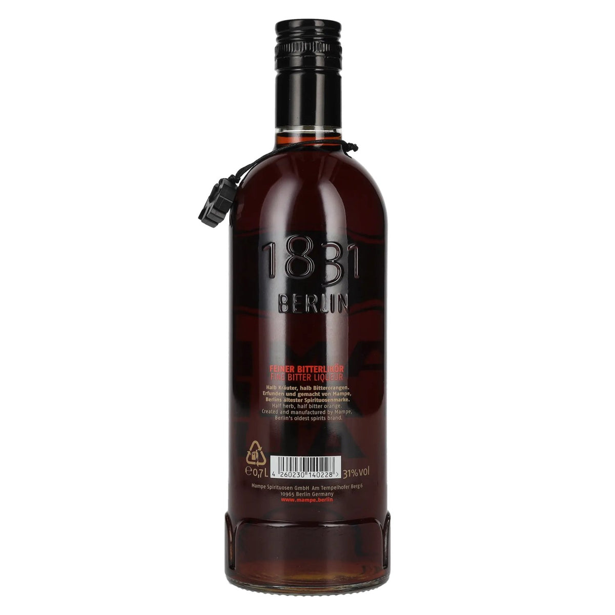 Mampe moitié &amp; moitié liqueur amère 31% vol. 0,7l