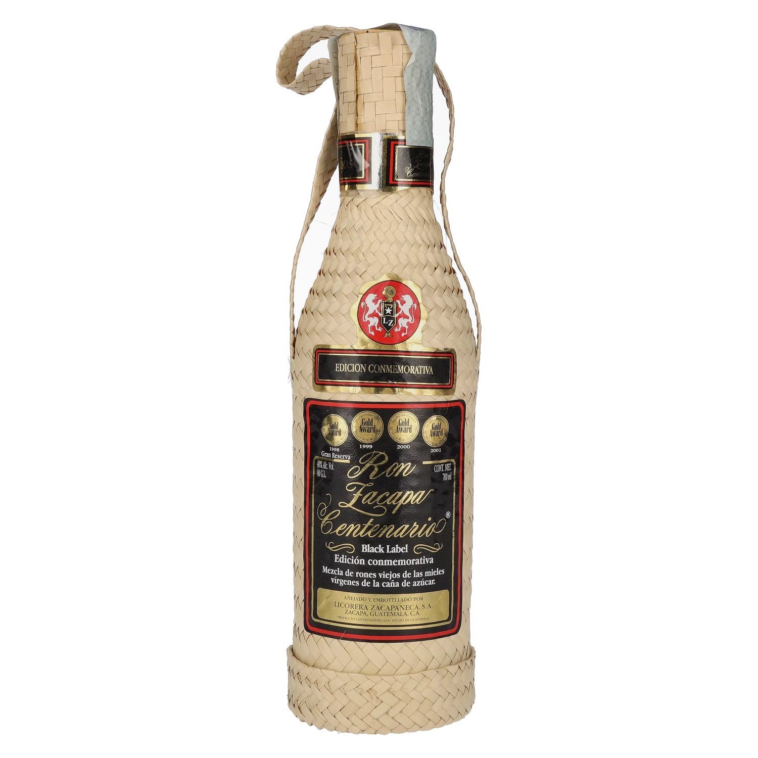 Ron Zacapa Centenario 23 AÑOS Bast bottle BLACK LABEL 40% Vol. 0,7l