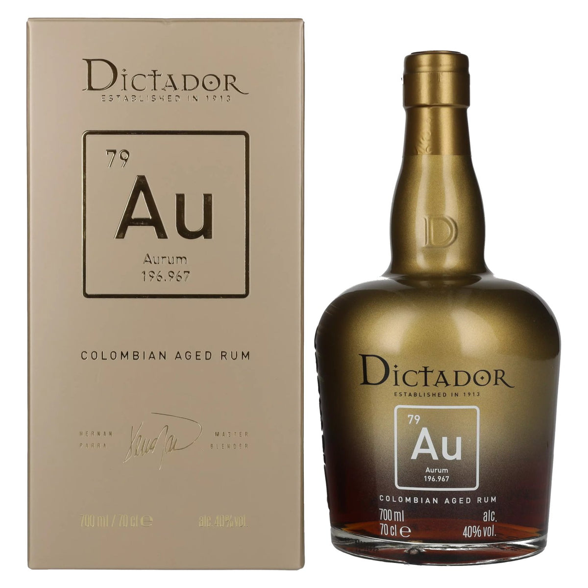 Dictador AURUM Colombian Aged Rum 40% Vol. 0,7l in gift box