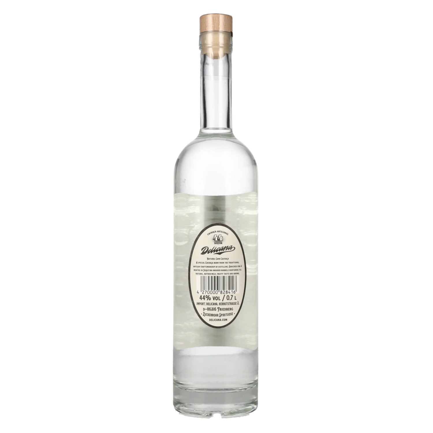 Delicana 44 SILVER Cachaça Artesanal 44% Vol. 0,7l