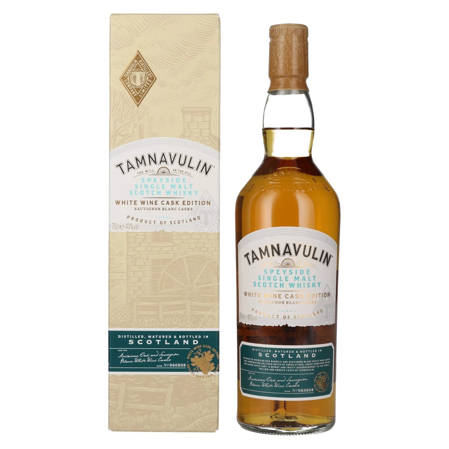Tamnavulin WHITE WINE SAUVIGNON BLANC CASK Speyside Single Malt Scotch Whisky 40% Vol. 0,7l in gift box