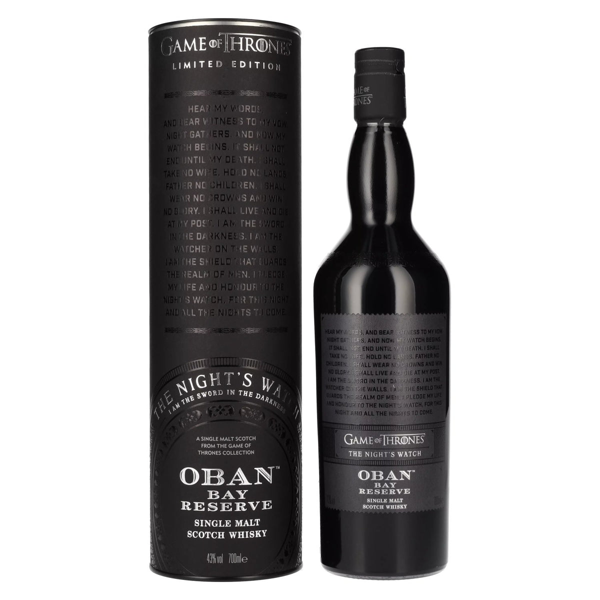 Oban Bay Reserve GAME OF THRONES The Night's Watch 43% Vol. 0,7l in gift box