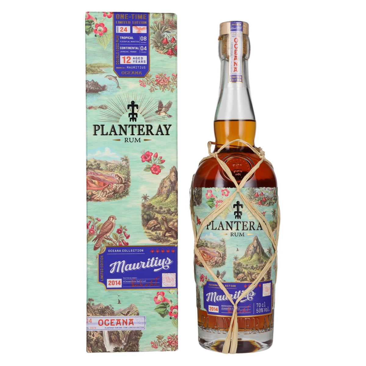 Rhum Planteray MAURITIUS ONE-TIME, collection Oceana, édition limitée 2014, 50 % vol., 0,7 l, dans un coffret cadeau