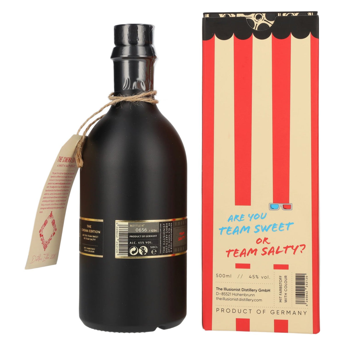 The Illusionist Dry Gin Distiller's The Cinema Edition SALTY 2026 45% ABV 0.5l in a gift box with 3D glasses
