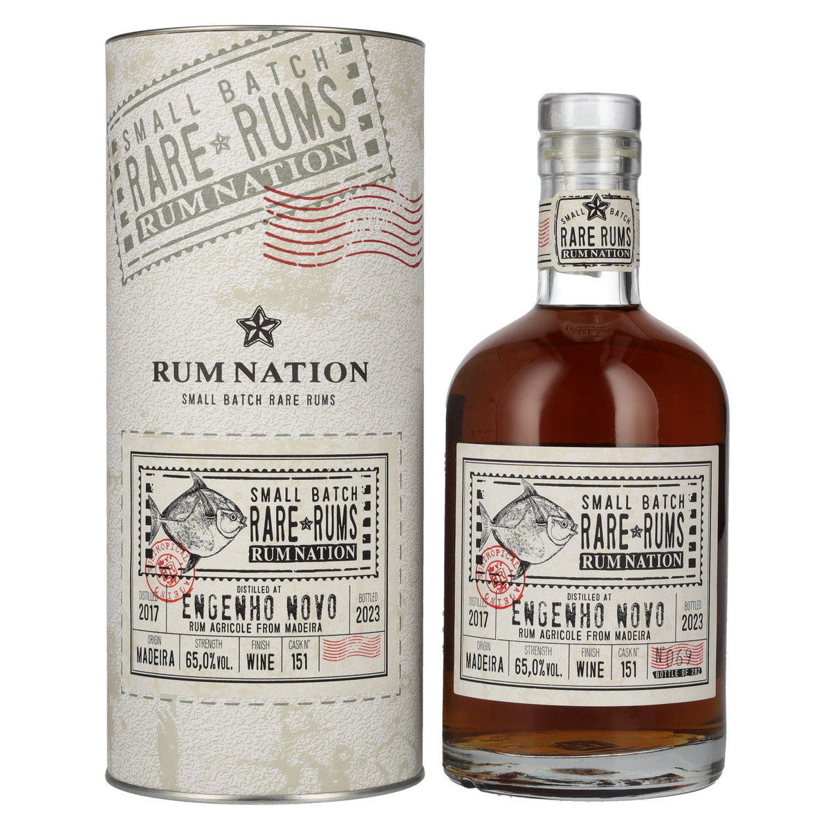 Rum Nation Rare Rum ENGENHO NOVO 2017/2023 65% Vol. 0,7l in gift box