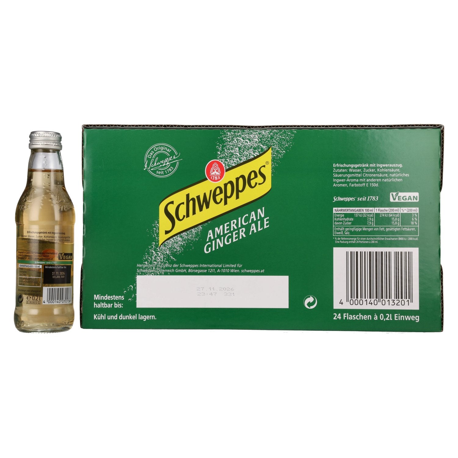 Schweppes American Ginger Ale 24x0,2l
