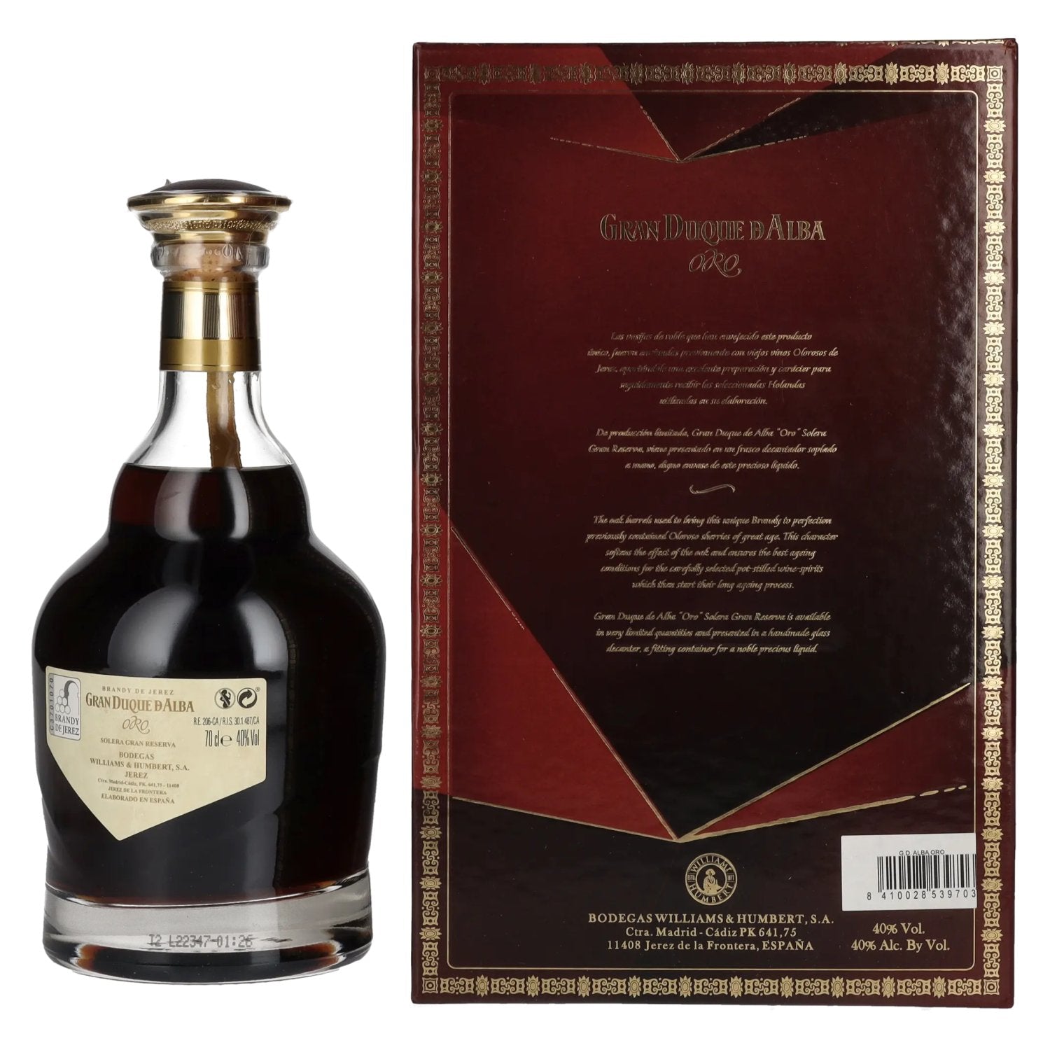 Gran Duque D'Alba ORO Solera Gran Reserva 40% vol. 0,7l en boîte cadeau