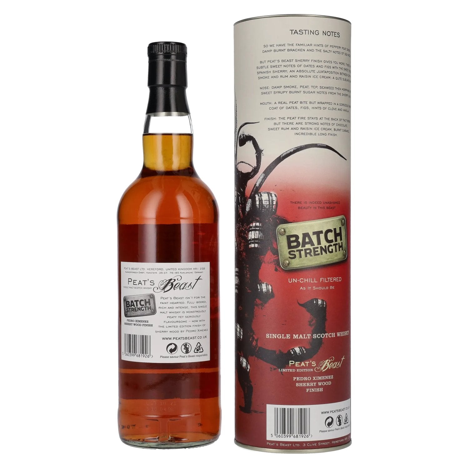 Peat's Beast BATCH STRENGTH Pedro Ximenez Sherry Wood Finish 54,1% Vol. 0,7l in Geschenkbox