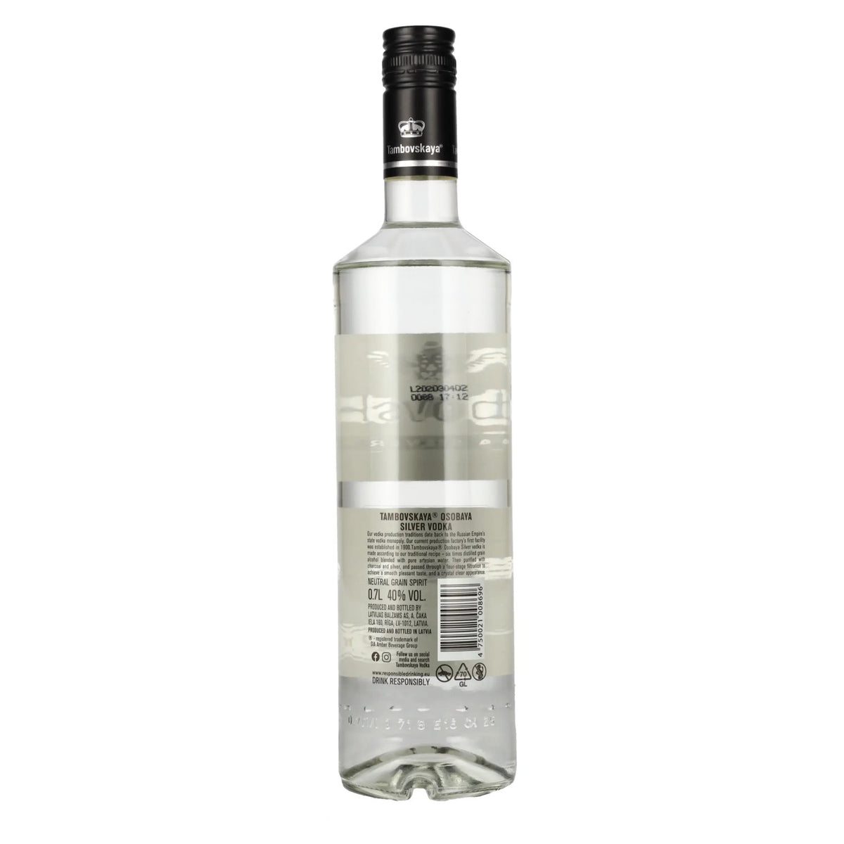 Tambovskaya Osobaya Silver Vodka 40% Vol. 0,7l