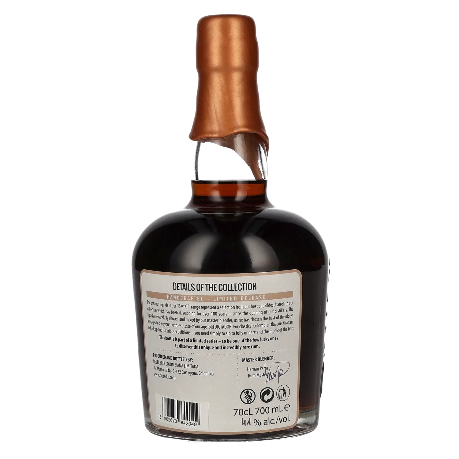 Dictador BEST OF 1980 ALTISIMO Colombian Rum Limited Release 41% Vol. 0,7l