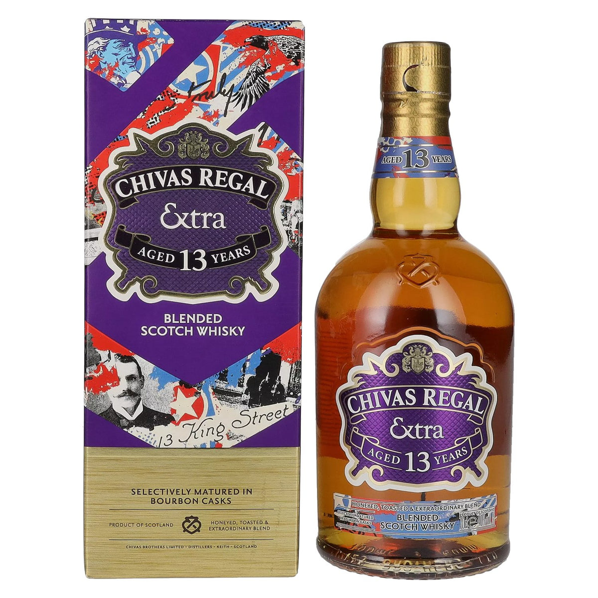 Chivas Regal EXTRA 13 Years Old BOURBON CASK Finish 40% Vol. 0,7l en boîte cadeau