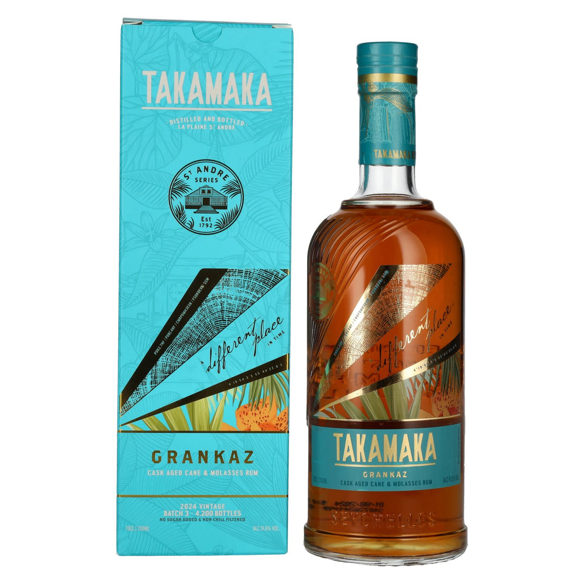 Takamaka GRANKAZ Rum Batch 3 Vintage 2024 51,6% Vol. 0,7l in Geschenkbox