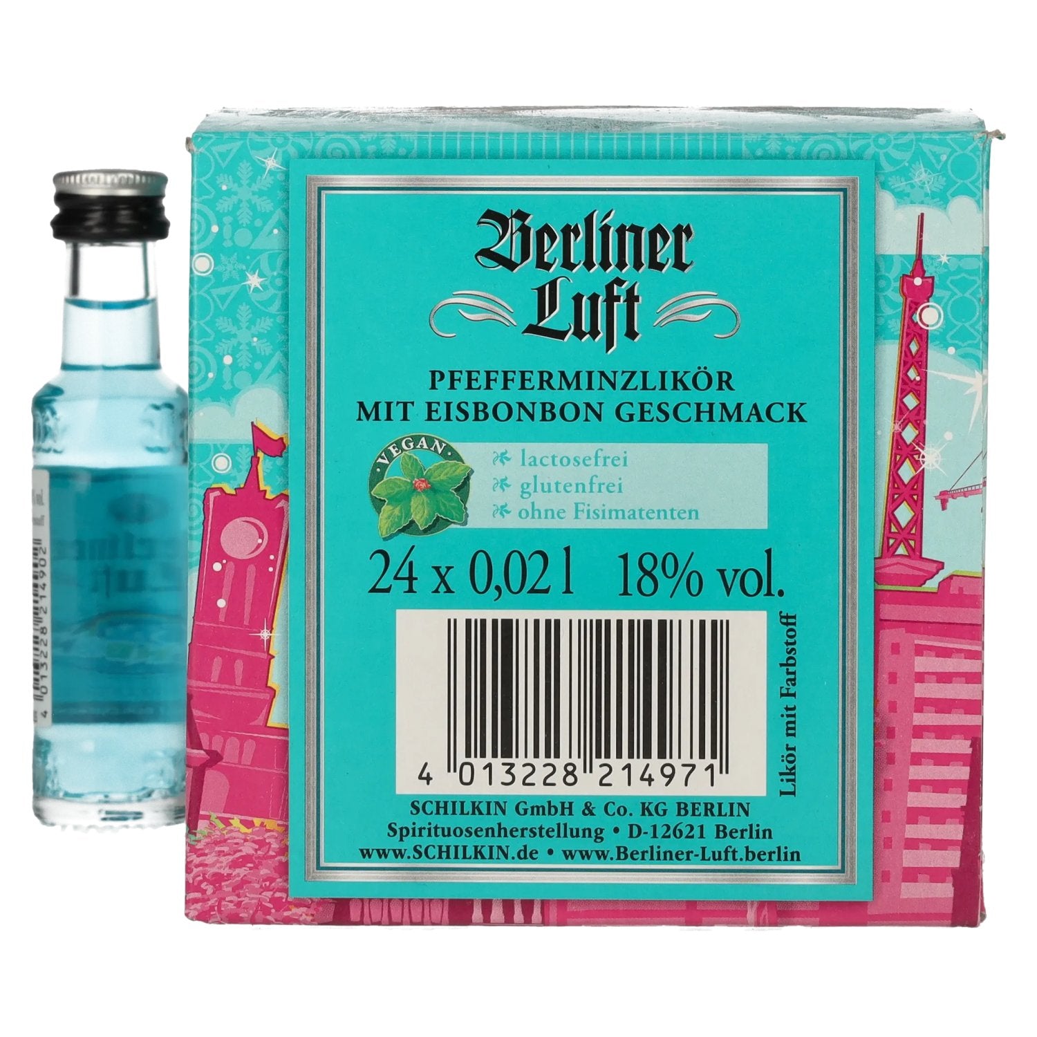 Berliner Luft EISBONBON Der Frische Pfefferminzlikör 18% Vol. 24x0,02l