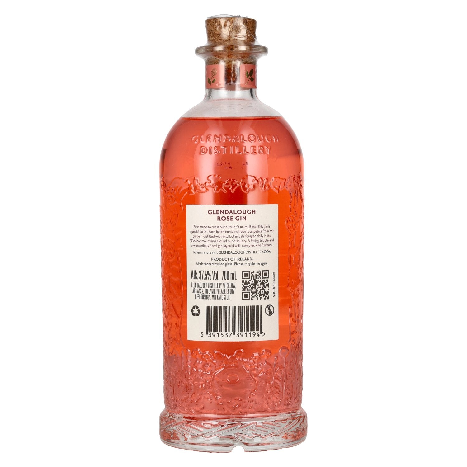 Glendalough Wild Rose Gin 37,5% Vol. 0,7l