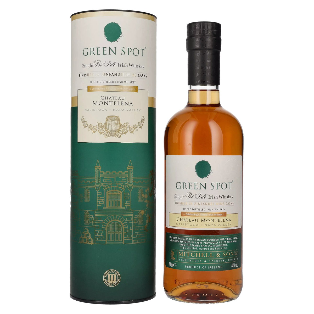 Green Spot CHATEAU MONTELENA Single Pot Still Irish Whiskey 46% Vol. 0,7l in Geschenkbox