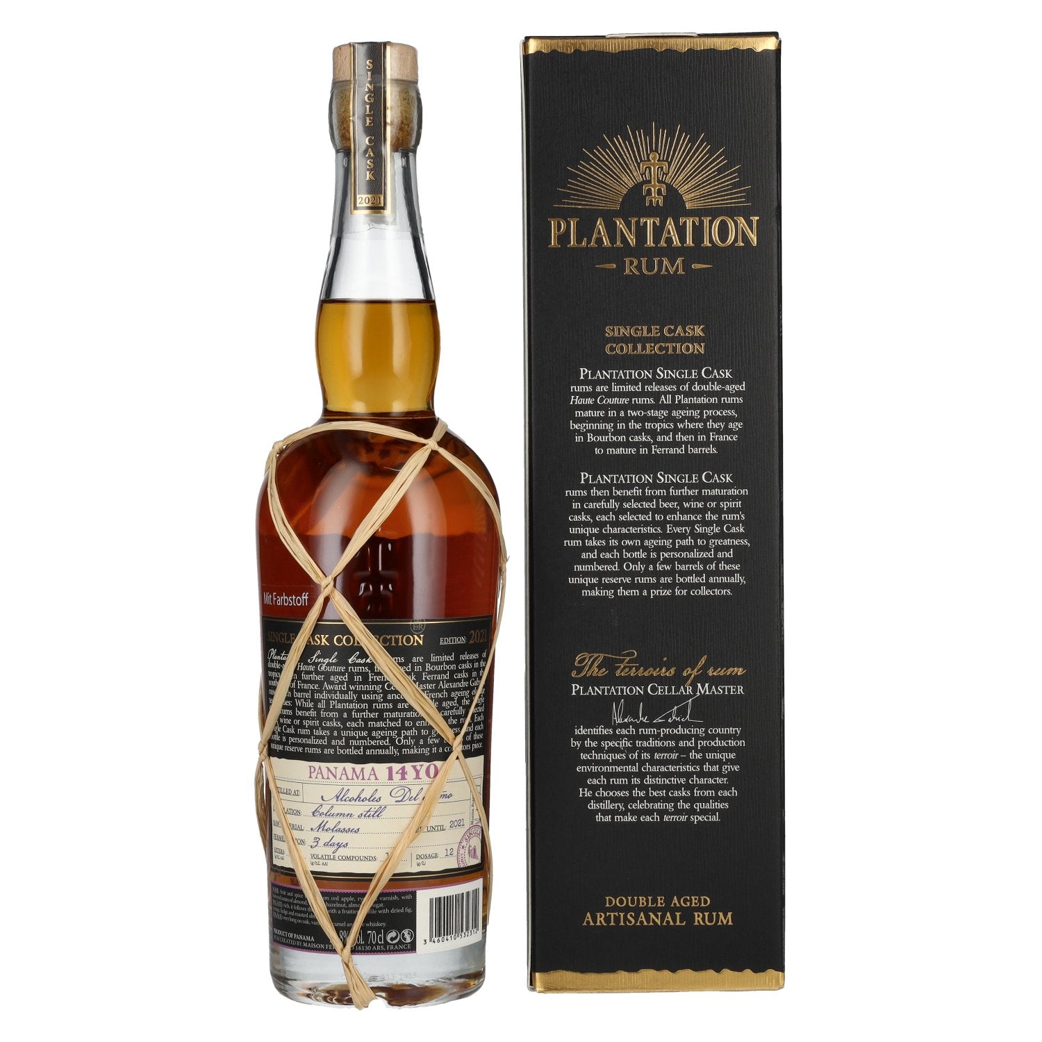 Plantation Rum PANAMA 14 Years Old Rye Whiskey Maturation Edition 2021 51,8% vol. 0,7l en coffret cadeau