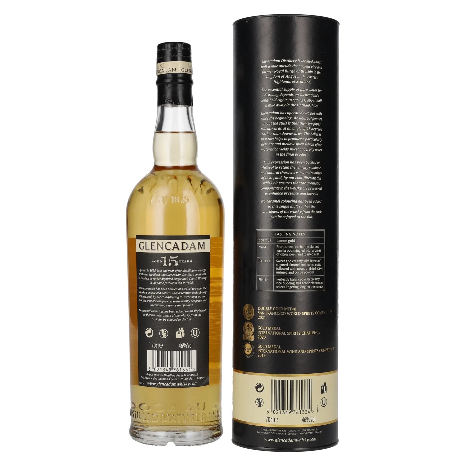 Glencadam 15 Years Old Highland Single Malt Scotch Whisky 46% Vol. 0,7l in Geschenkbox