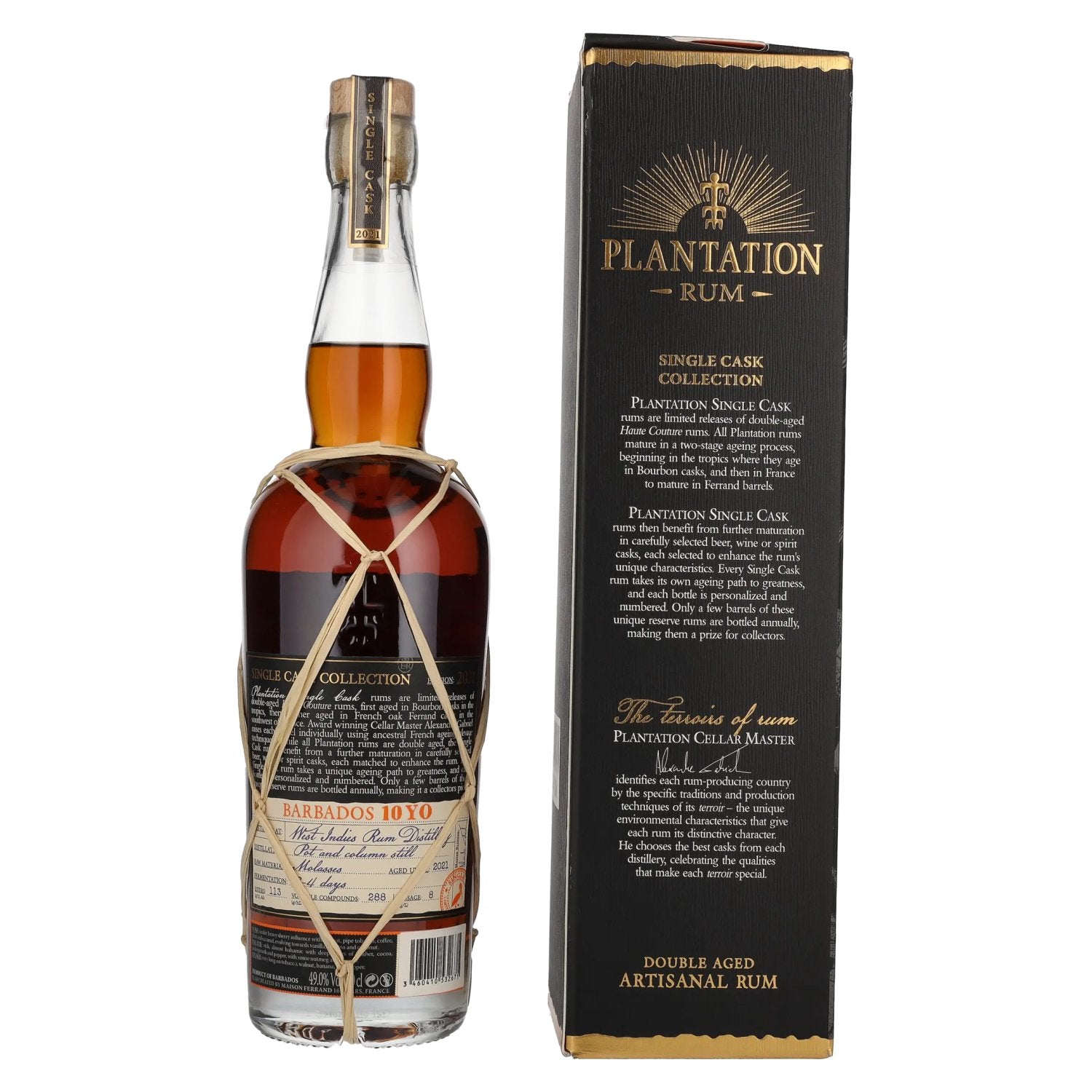 Plantation Rum BARBADOS 10 Years Old Oloroso Sherry Maturation Edition 2021 49% Vol. 0,7l en coffret cadeau