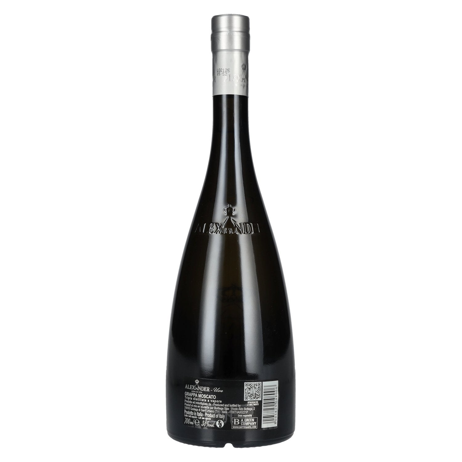 Bottega Alexander Aqva Di Vita Grappa Moscato 38% vol. 0,7l