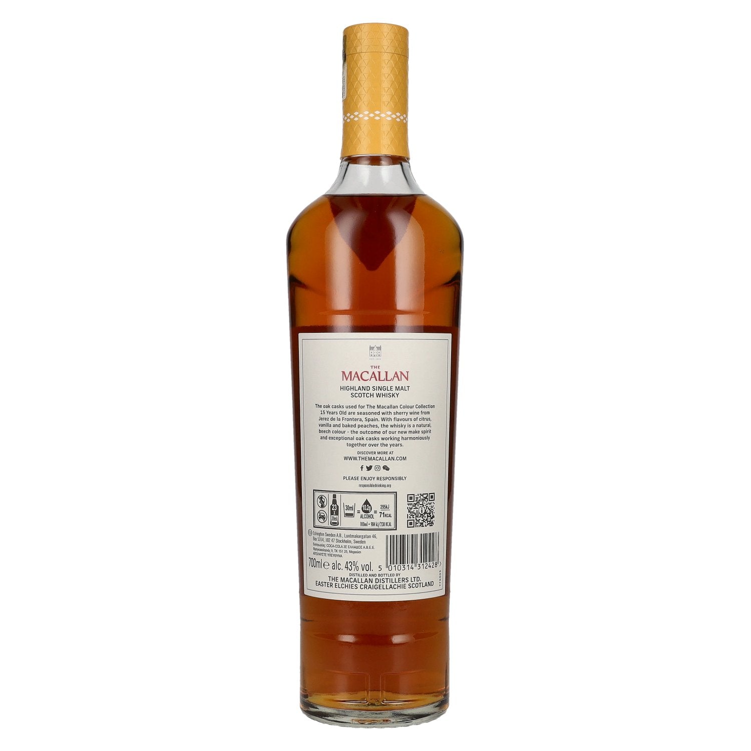 The Macallan 15 Years Old Colour Collection Highland Single Malt Scotch Whisky 43% ABV 0.7l