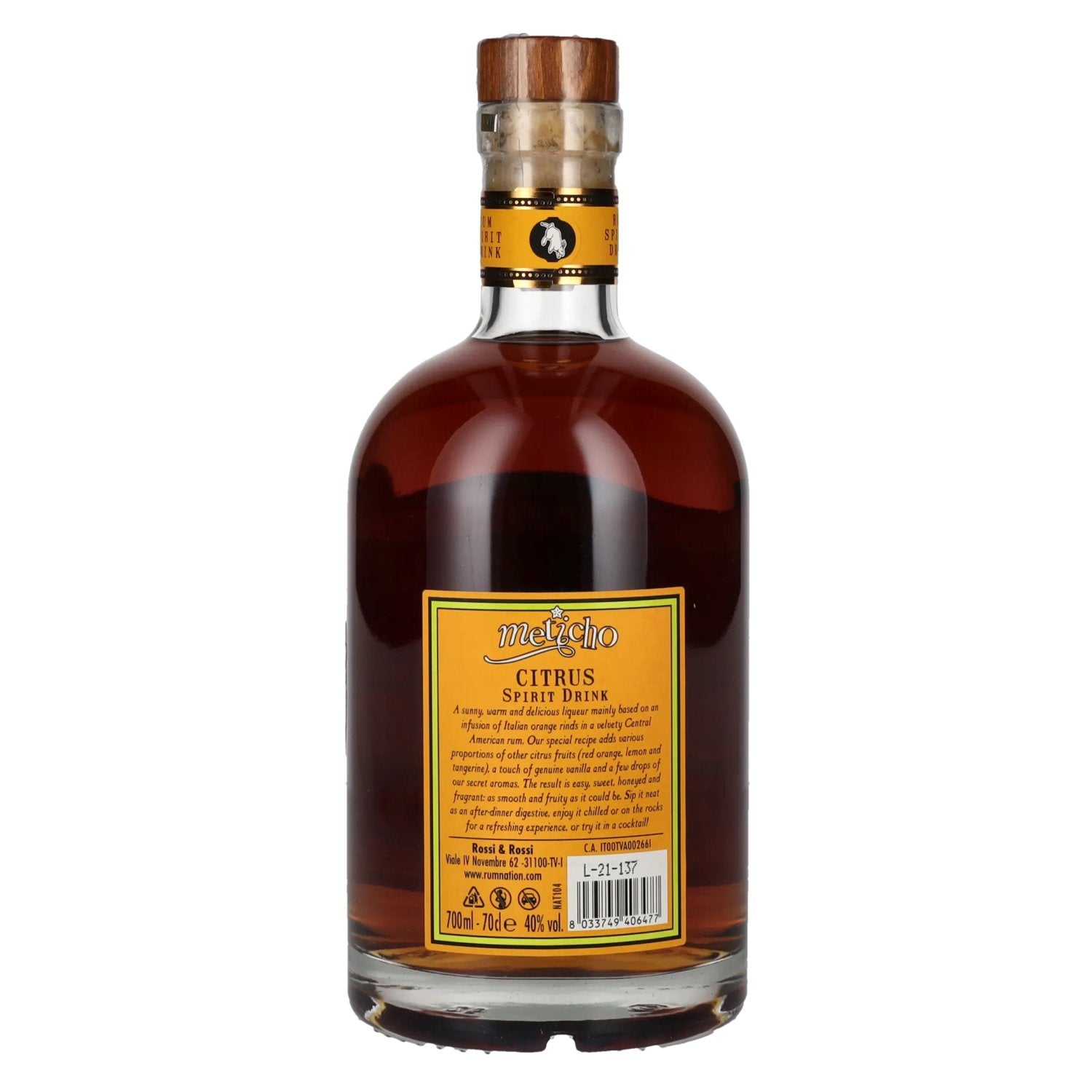 Rum Nation Meticho Rum & Citrus 40% Vol. 0,7l