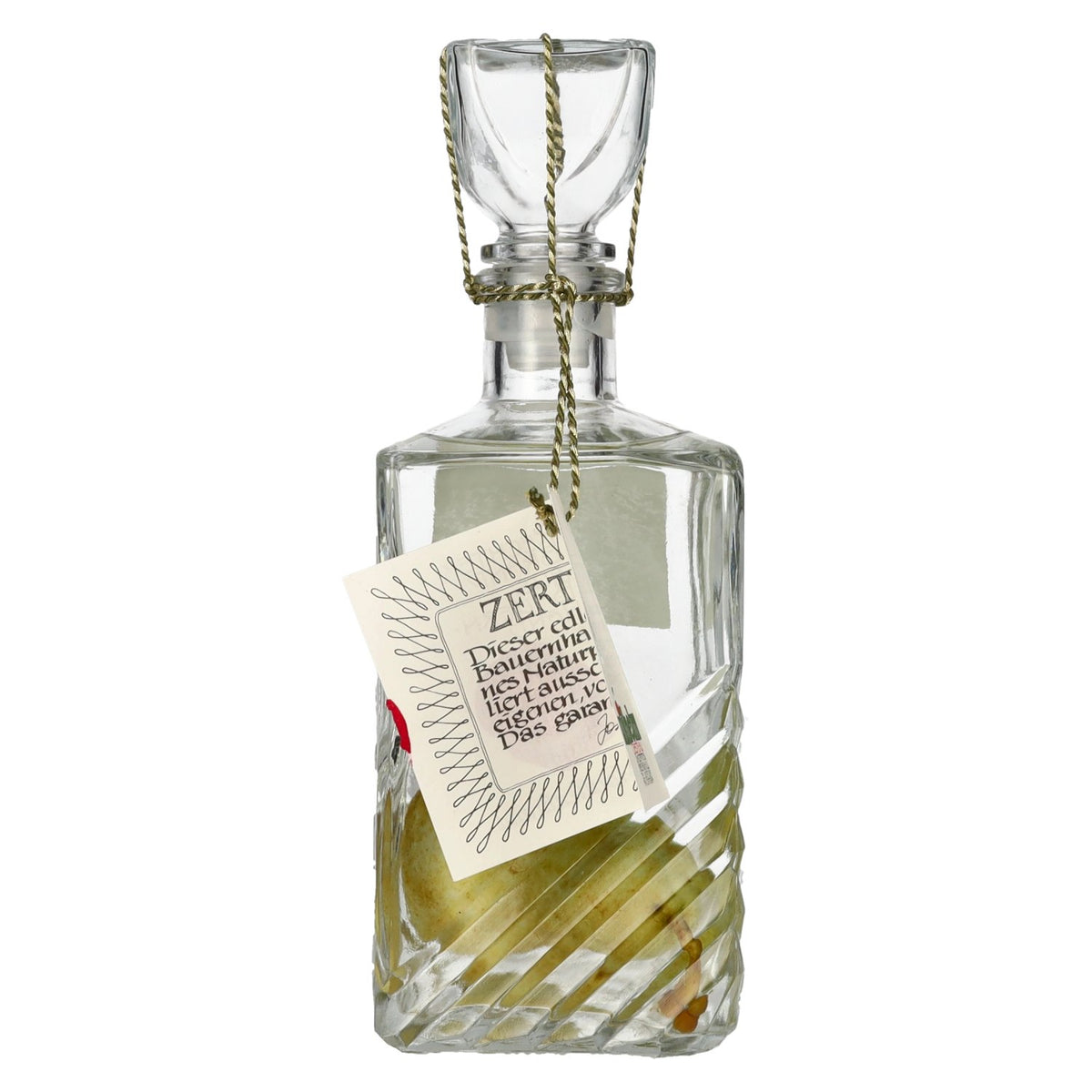 Wilhelm Williamsbirne in Karaffe mit echter Birne 39% Vol. 0,7l in Geschenkbox