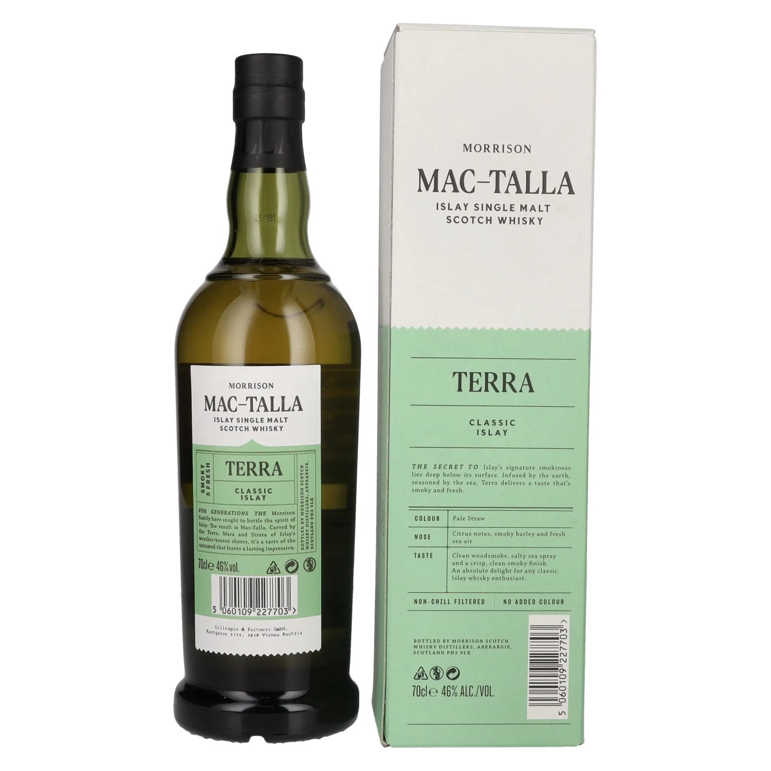 Mac-Talla Morrison TERRA Classic Islay Single Malt Scotch Whisky 46% Vol. 0,7l in Geschenkbox