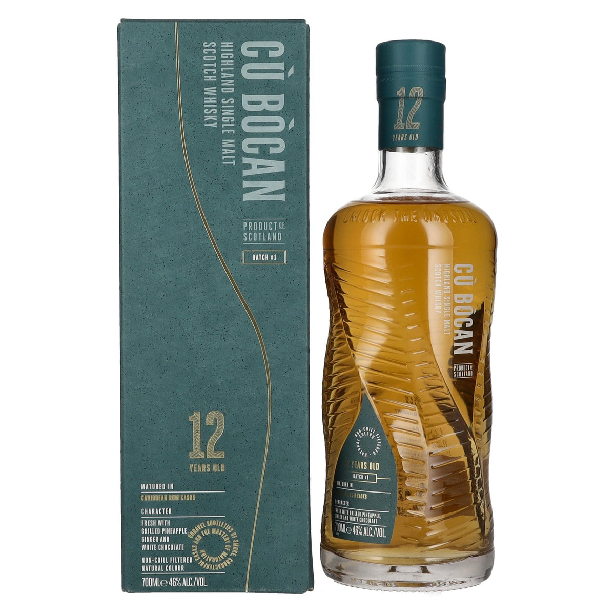 Tomatin 12 Years Old CÙ BÒCAN Highland Single Malt Batch 1 46% Vol. 0,7l en boîte cadeau