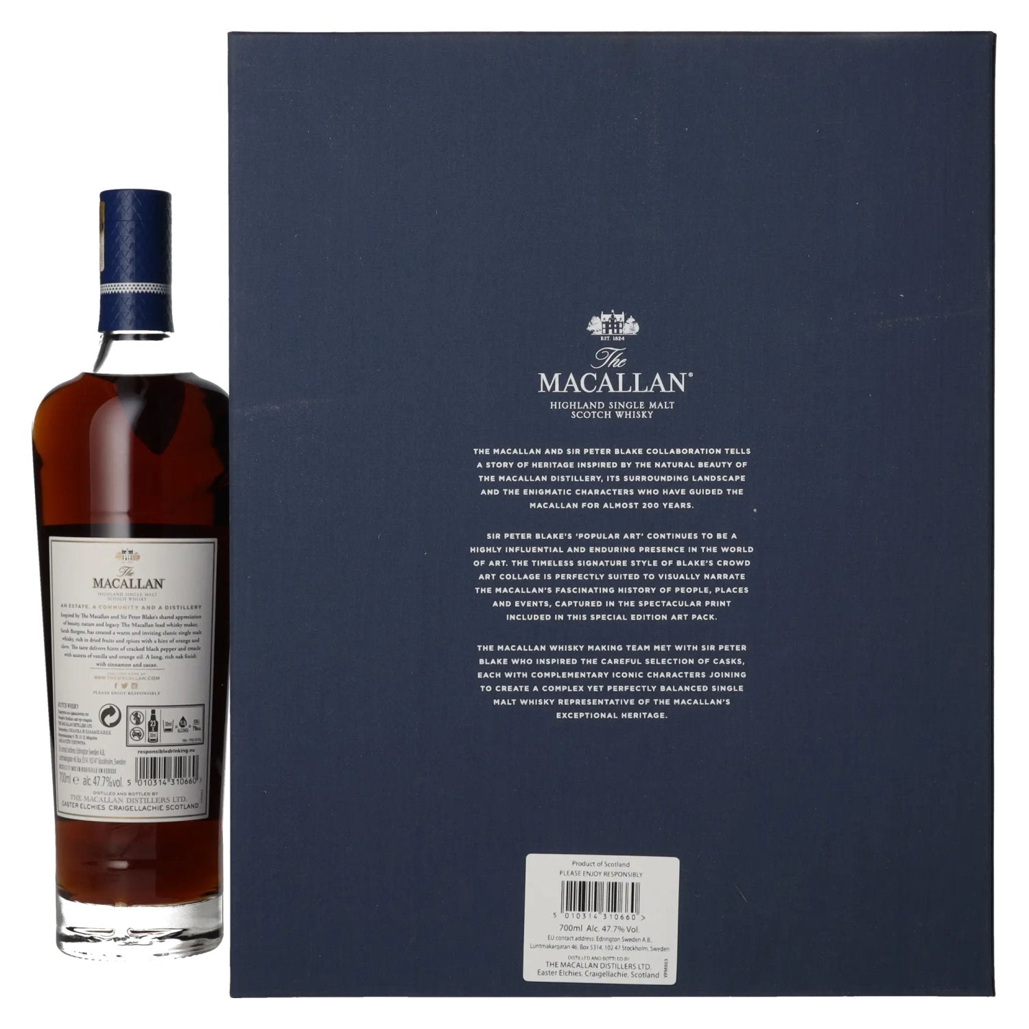 The Macallan SIR PETER BLAKE Highland Single Malt Scotch Whisky 47,7% Vol. 0,7l in gift box