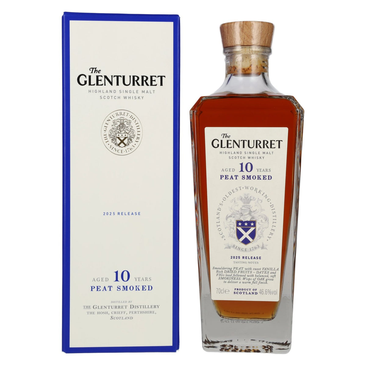 The Glenturret 10 Years Old PEAT Smoked Release 2025 46,6% Vol. 0,7l in gift box
