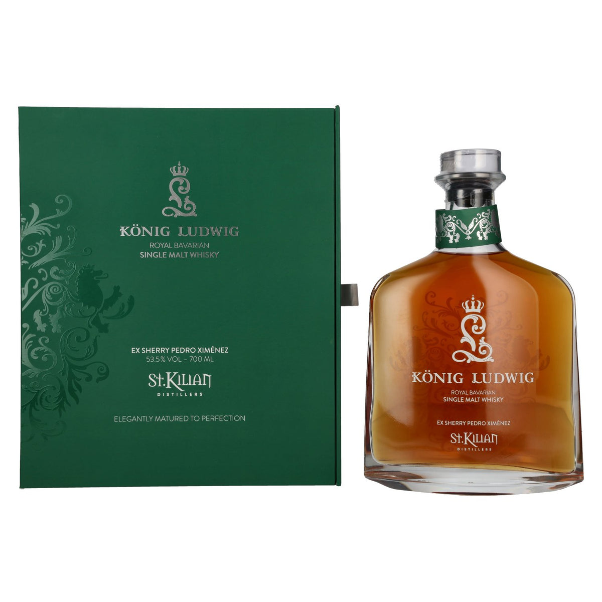 St. Kilian KÖNIG LUDWIG Single Malt Whisky Ex-Sherry Pedro Ximénez 53,5% Vol. 0,7l en coffret cadeau