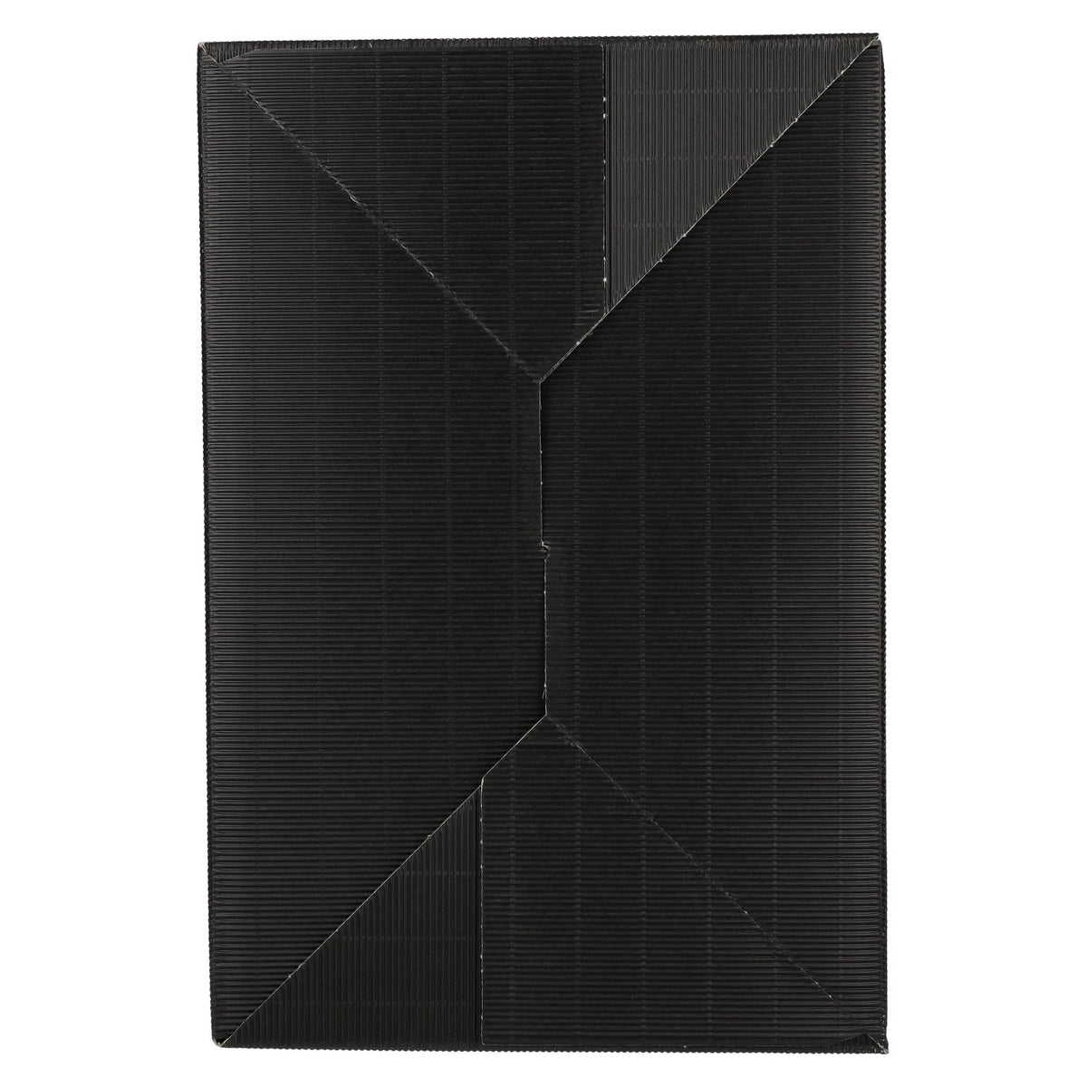 Präsentkarton SCHWARZ offene Welle 6er 38 cm