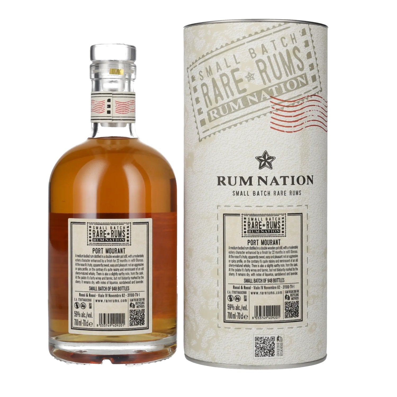 Rum Nation Rare Rums PORT MOURANT 2010/2022 59% Vol. 0,7l in Geschenkbox