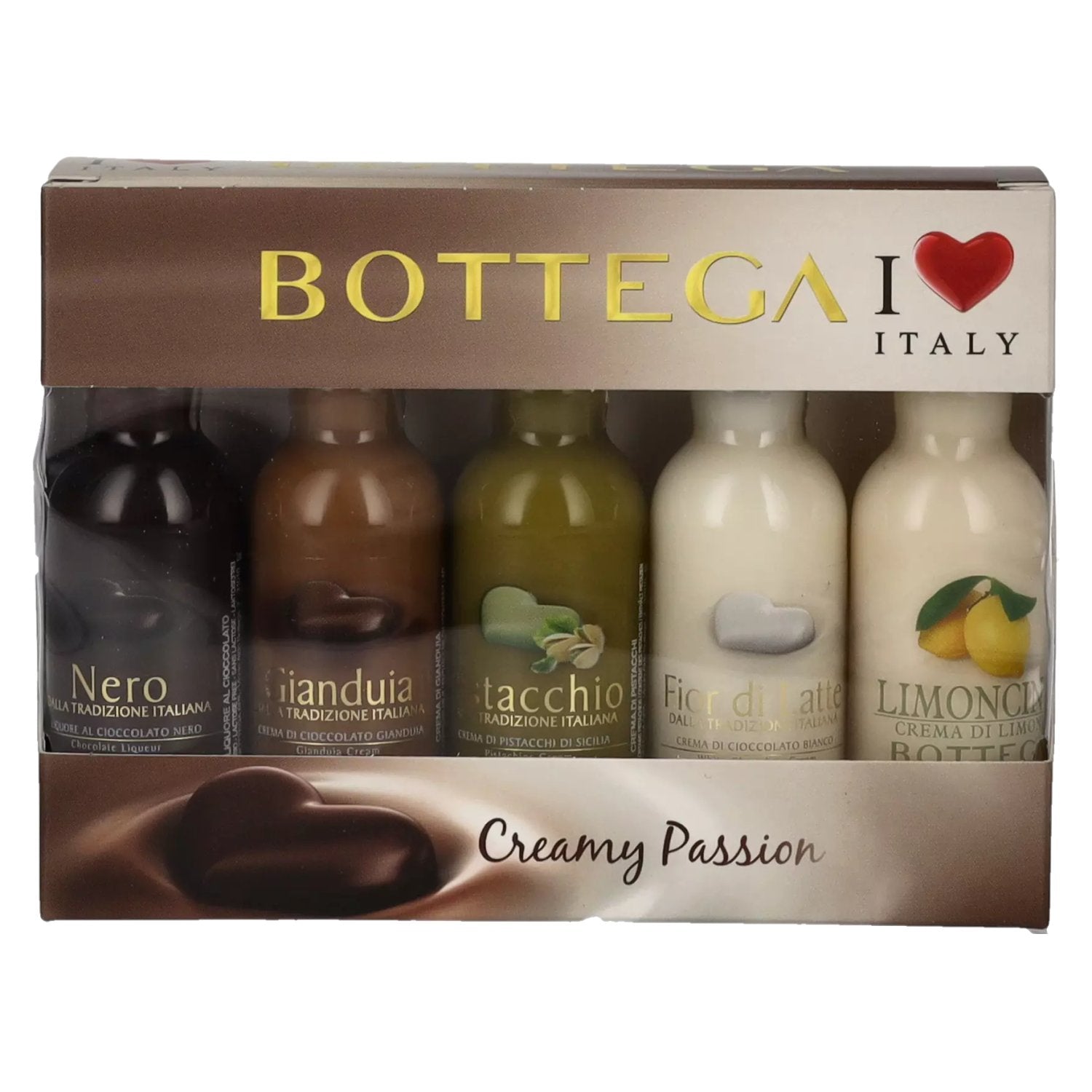 Bottega Creamy Passion Mignonettes Set 15,8% Vol. 5x0,03l in Geschenkbox
