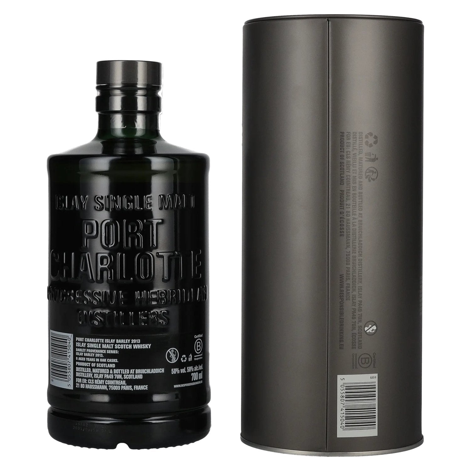 Port Charlotte ISLAY BARLEY Heavily Peated Islay Single Malt 2013 50% Vol. 0,7l en Tinbox