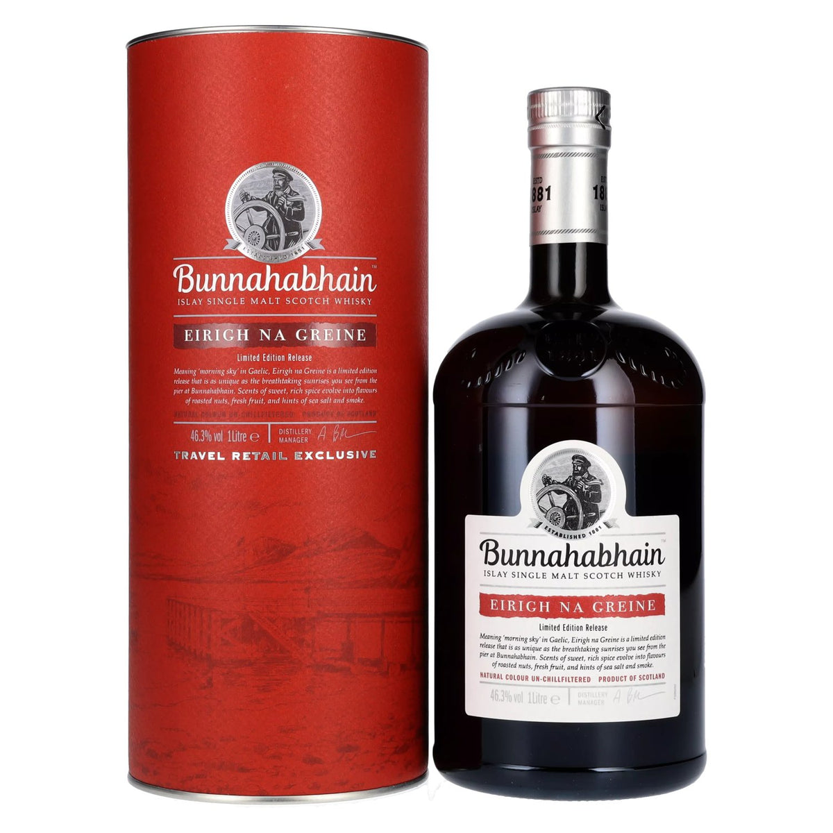 Bunnahabhain EIRIGH NA GREINE Islay Single Malt Scotch Whisky 46,3% Vol. 1l in gift box
