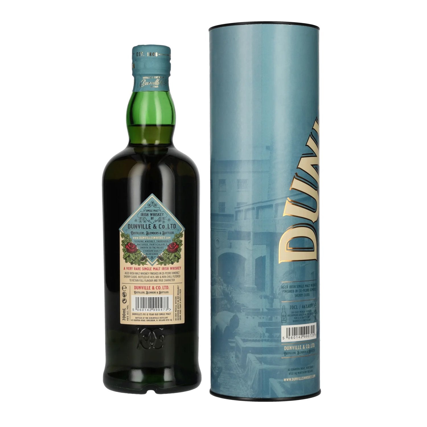 Dunville's 12 Years Old Single Malt Irish Whiskey PX Cask 46% Vol. 0,7l in gift box