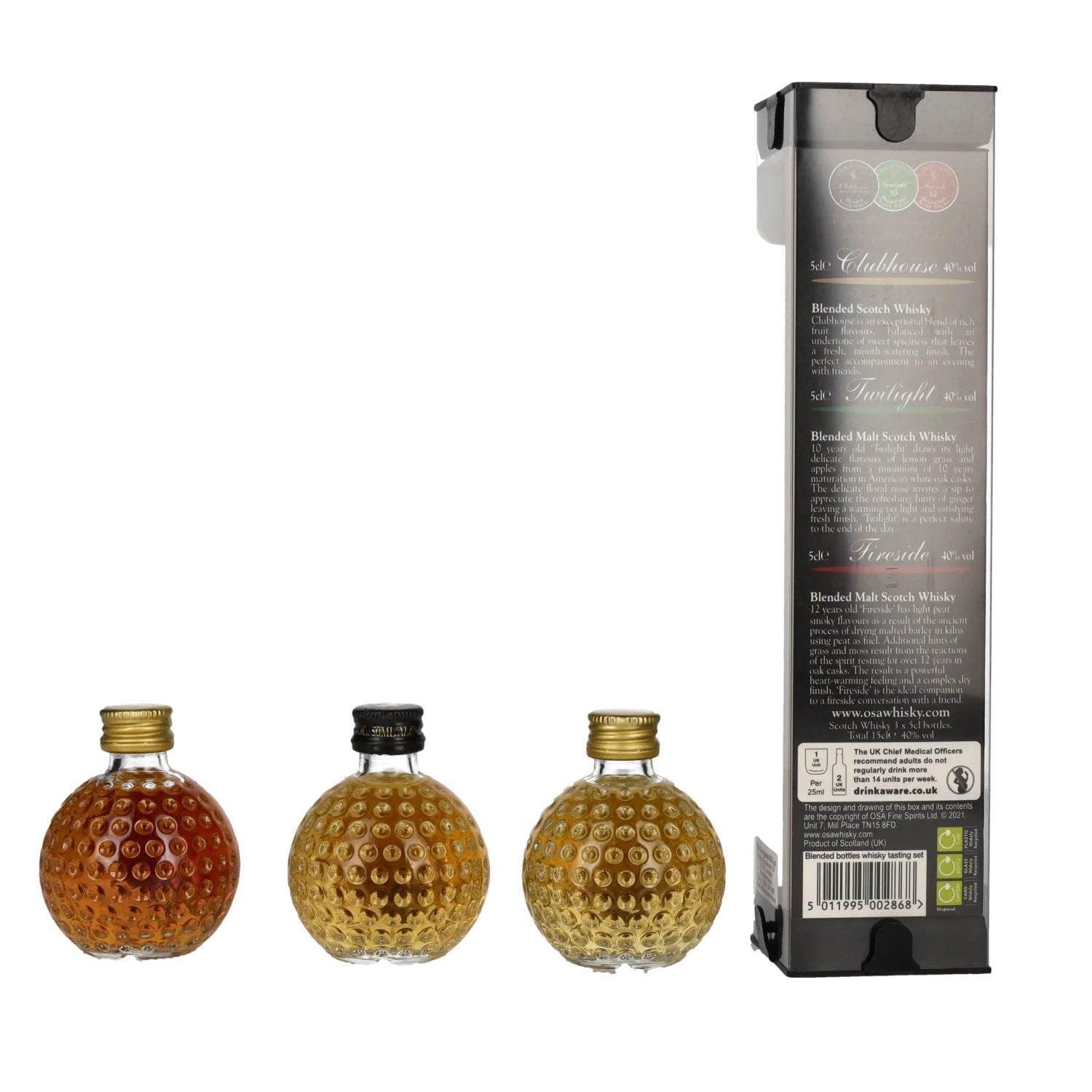 OSA Fine Spirits Blended Bottles Tasting Set 40% Vol. 3x0,05l in Geschenkbox