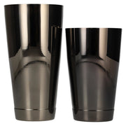Shaker à cocktail avec bol en acier inoxydable, couleur anthracite-marron