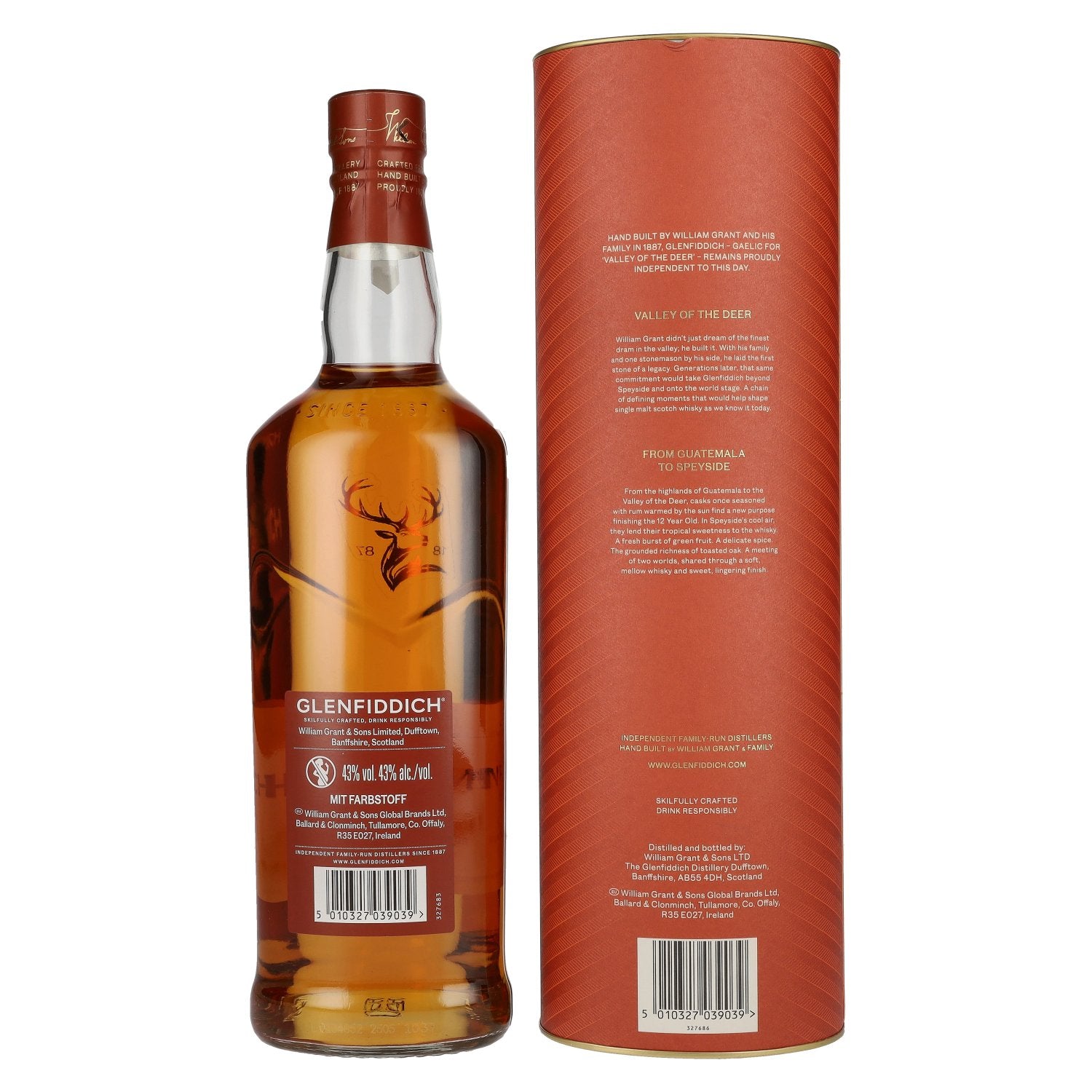 Glenfiddich 12 Years Old Rum Cask Single Malt Travel Exclusive 43% Vol. 1l in Geschenkbox