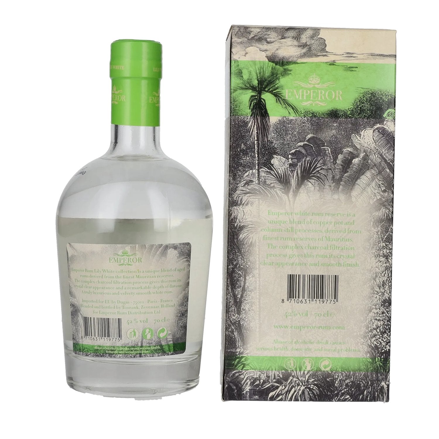 Emperor Mauritian Rum LILY WHITE 42% Vol. 0,7l in gift box