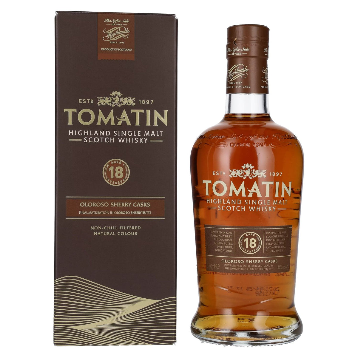 Tomatin 18 Years Old OLOROSO SHERRY CASKS 46% Vol. 0,7l in gift box