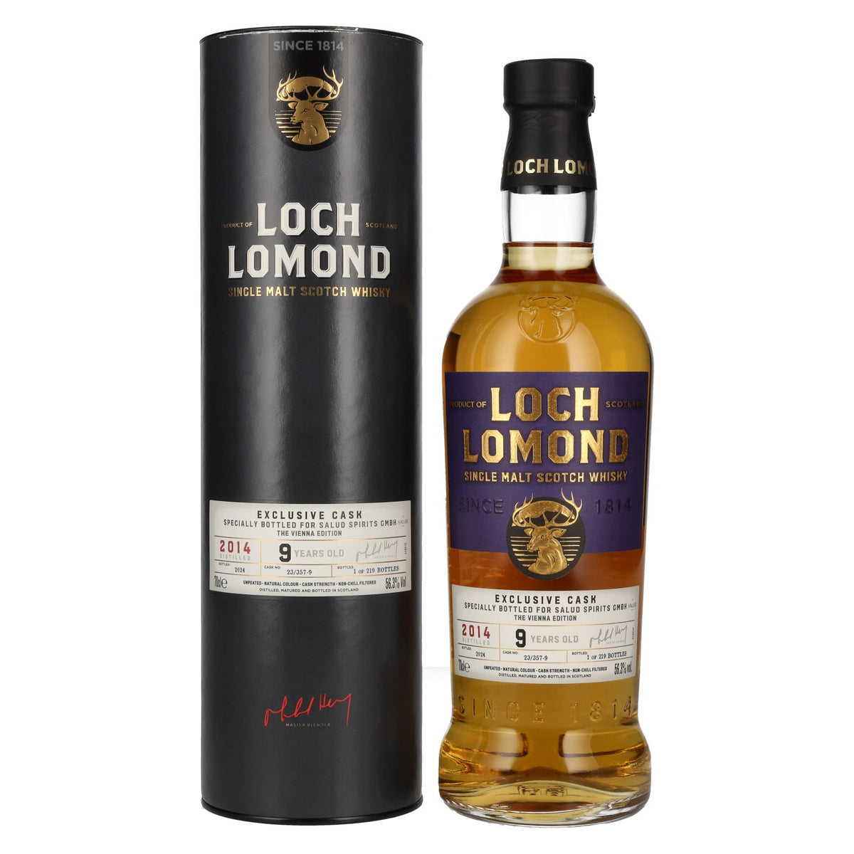 Loch Lomond 9 Years Old VIENNA EDITION Exclusiv Cask Single Malt Scotch Whisky 56,3% Vol. 0,7l en coffret cadeau