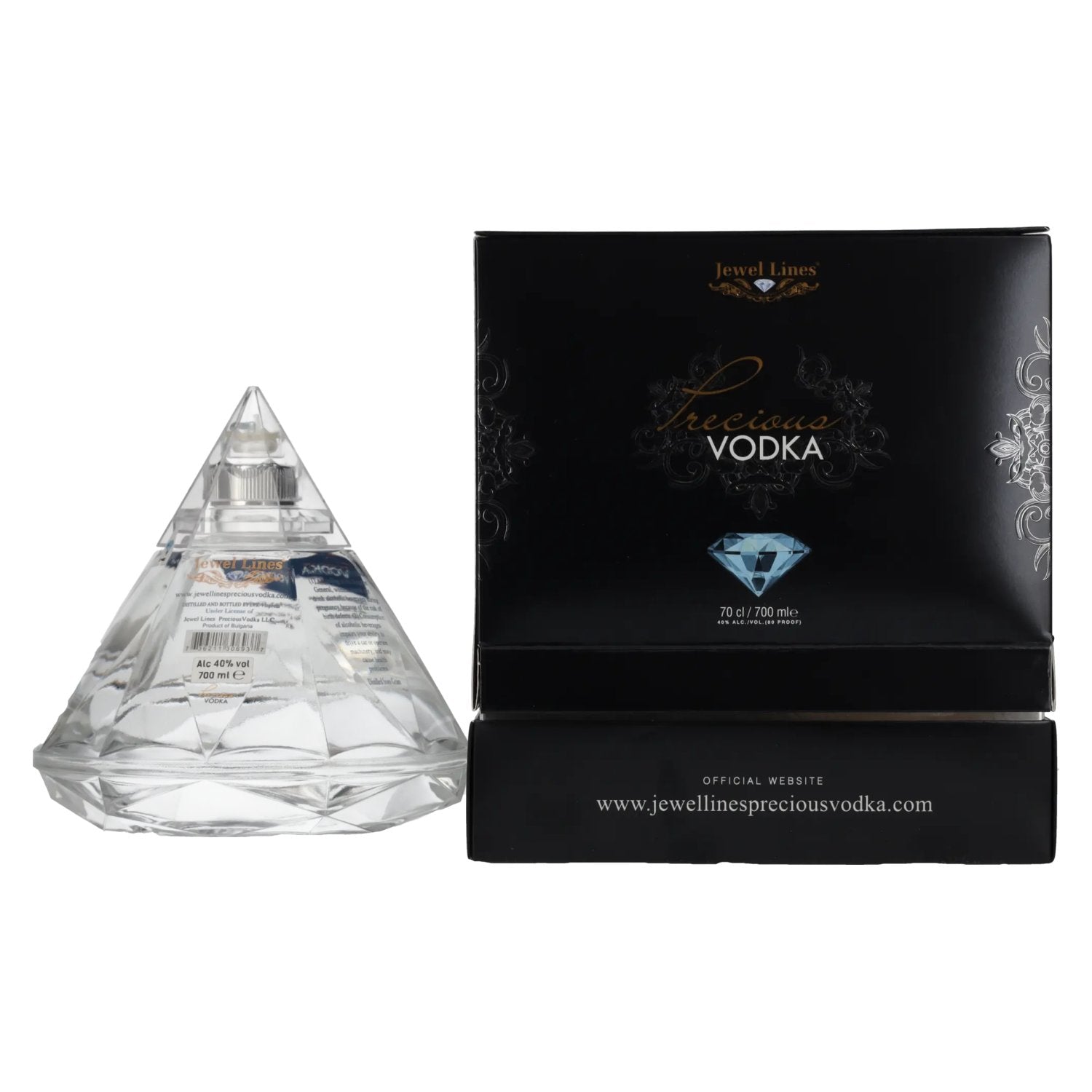 Jewels Lines Precious Vodka 40% Vol. 0,7l in gift box with pourer