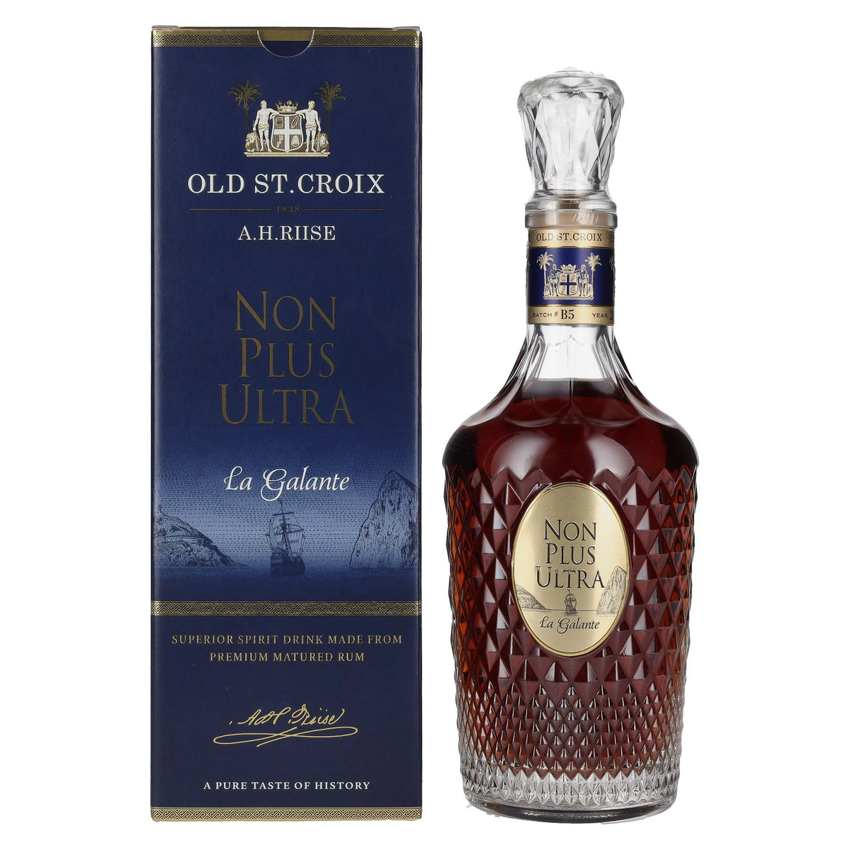 Old St. Croix A.H. Riise NON PLUS ULTRA La Galante 43,4% Vol. 0,7l in gift box