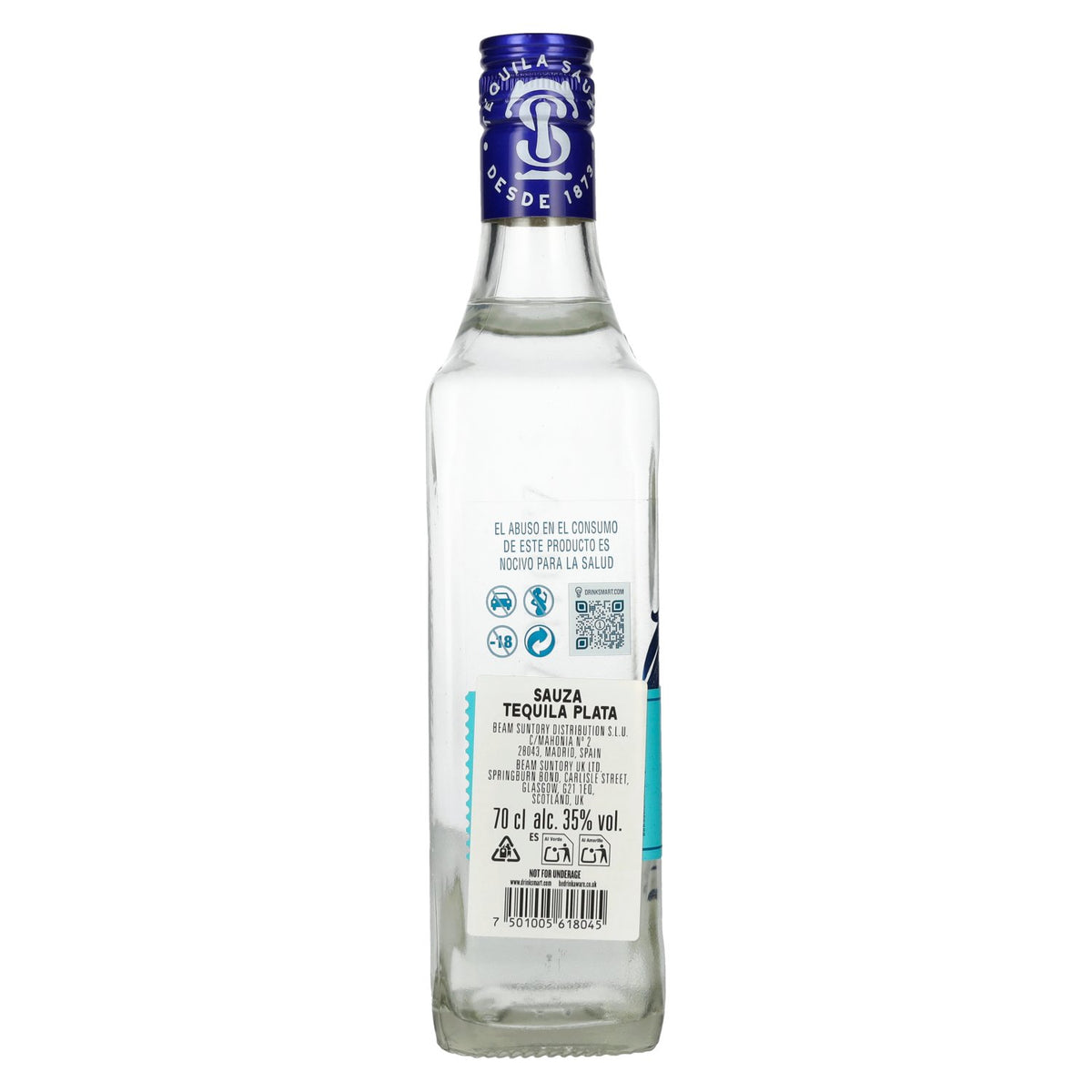 Sauza Hacienda Tequila Plata Agave Azul 35% Vol. 0,7l
