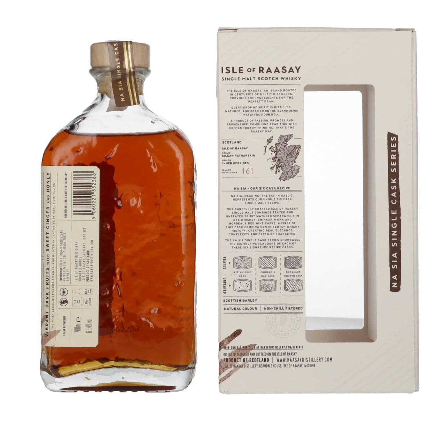 Isle of RAASAY 5 Years Old Chinkapin Oak Single Malt 61,4% Vol. 0,7l in Geschenkbox