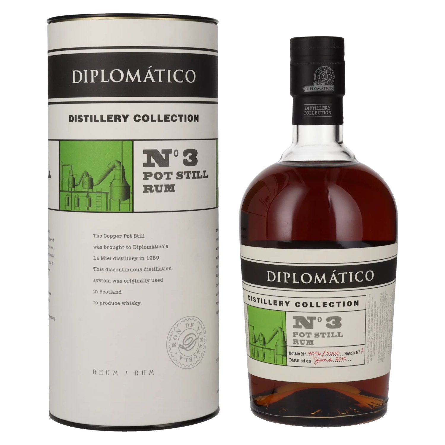Diplomático Distillery Collection N° 3 POT STILL Rum 47% Vol. 0,7l in gift box