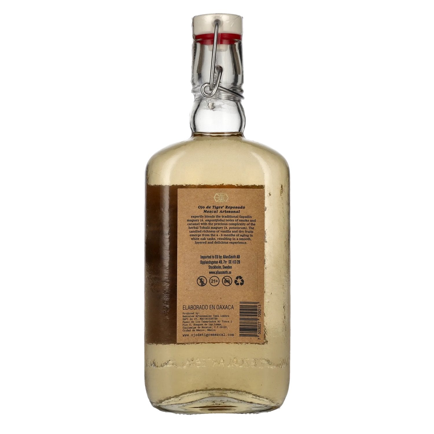 Ojo de Tigre Mezcal Artesanal Reposado 100% Agave 37% Vol. 0,7l